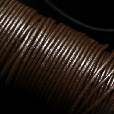 Leather cord for hanging jewellery round - brown